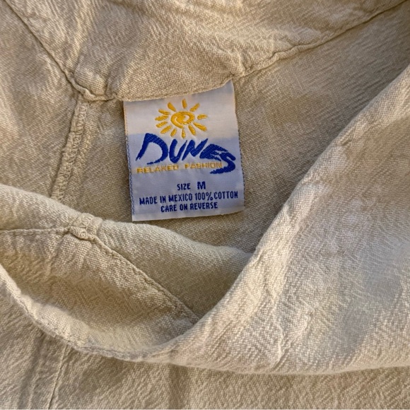 DUNES Vintage Cream Ruffle Sleeveless Coastal Cowgirl Boho Chic Top Lagenlook - Picture 3 of 6